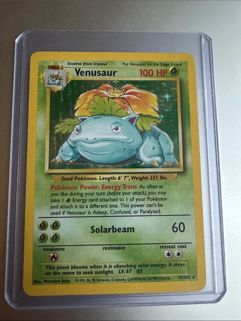Venusaur Pokémon Holo Card (15/102)